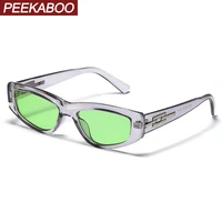 peekaboo green blue ladies sunglasses vintage women uv400 male retro sun glasses cat eye summer accessories 2022 unisex female