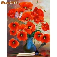 ruopoty 5d diy full square round diamond painting poppy diamond embroidery sale flower rhinestone pictures handicrafts