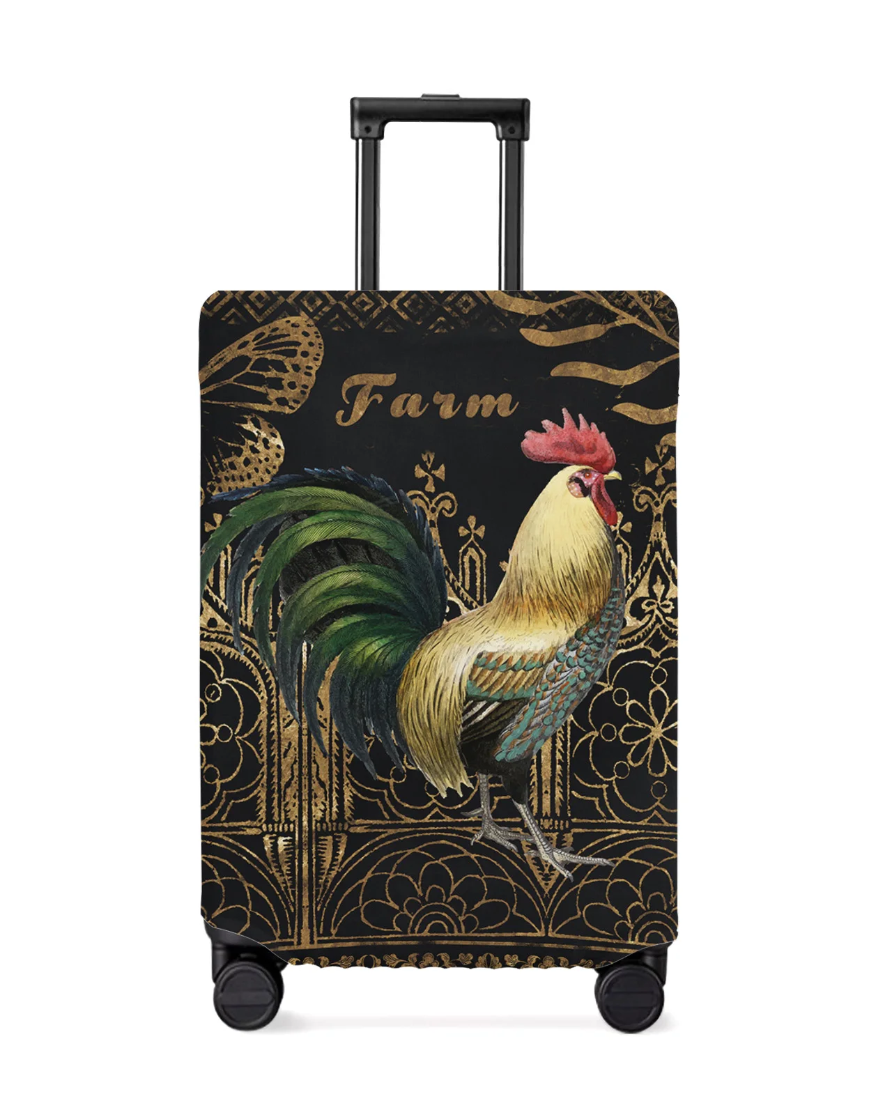 

Farm Rooster Butterfly Texture Travel Luggage Cover Elastic Baggage Cover Suitcase Case Dust Cover Travel Accessories