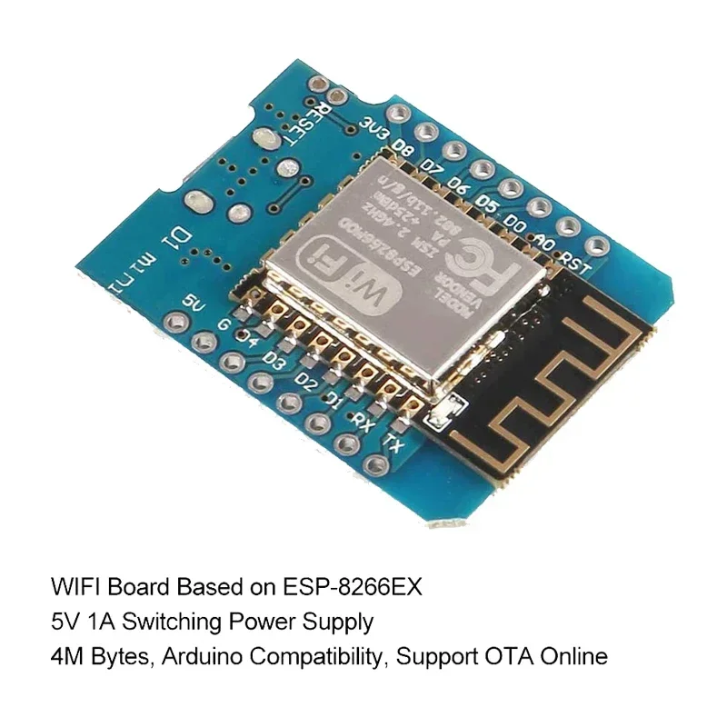 Фото 10 шт. WeMos D1 Mini Pro V3.0 NodeMcu 4 МБ/16 МБ байт Lua WIFI Плата разработки Интернета вещей на базе ESP8266 CH340G Nodemcu V №3