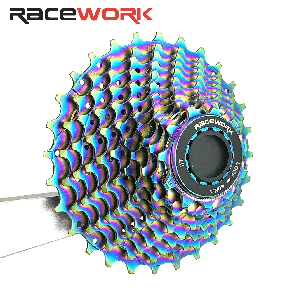 

RACEWORK 11 Speed Road Bike Flywheel 11-28T 32T 34T Colorful Free Wheel Procket Gear Bicycle Accessories Bicycle Freewheel