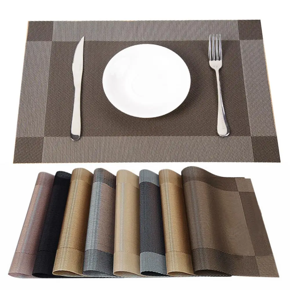 

45x30cm PVC Waterproof Heat Insulation Mat Dinning Table Bowl Dish Pad Placemat Table Mat Home Decoration Accessories Coaster