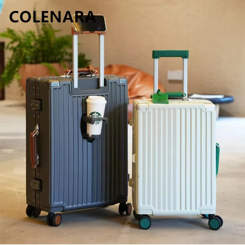 Чемодан для ПК COLENARA, новый 20-дюймовый посадочный бокс, 24 26 28 дюймов, большой вместительный чемодан на колесиках с алюминиевой рамой, многофункциональный чемодан (art.: 3920d2e42e974) - 3920d2e42e974