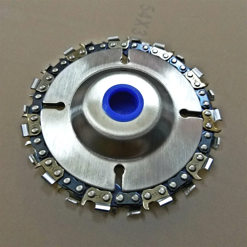 Wood Carving Disc 4&quot Steel Grinders w/ 2pcs Saw Chain 22 Tooth Fine Cut Chains Set For 4-1/2&quot Angle Grinder |