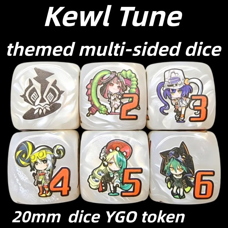 Фото Ю-Ги-О! Игровые кубики Kewl Tune Rotary Multi-sided для настольных игр, специальные кубики Kewl Tune Reco YGO 20 мм с индикатором повреждений, счетчик жетонов, игрушка-кубик №1