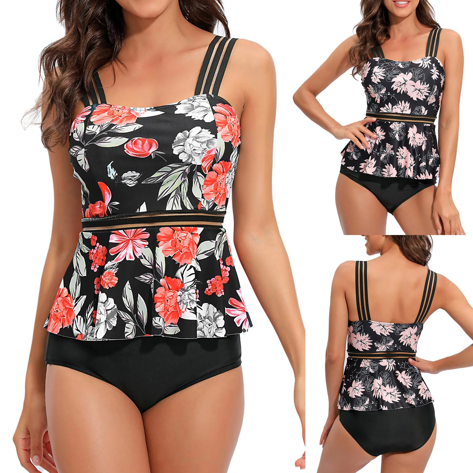 

Women Swimsuits For Women Bathing Suits Two Piece Tops With Bikini Bottoms Swimwear Hawaii Biquinis Brazilian swiming