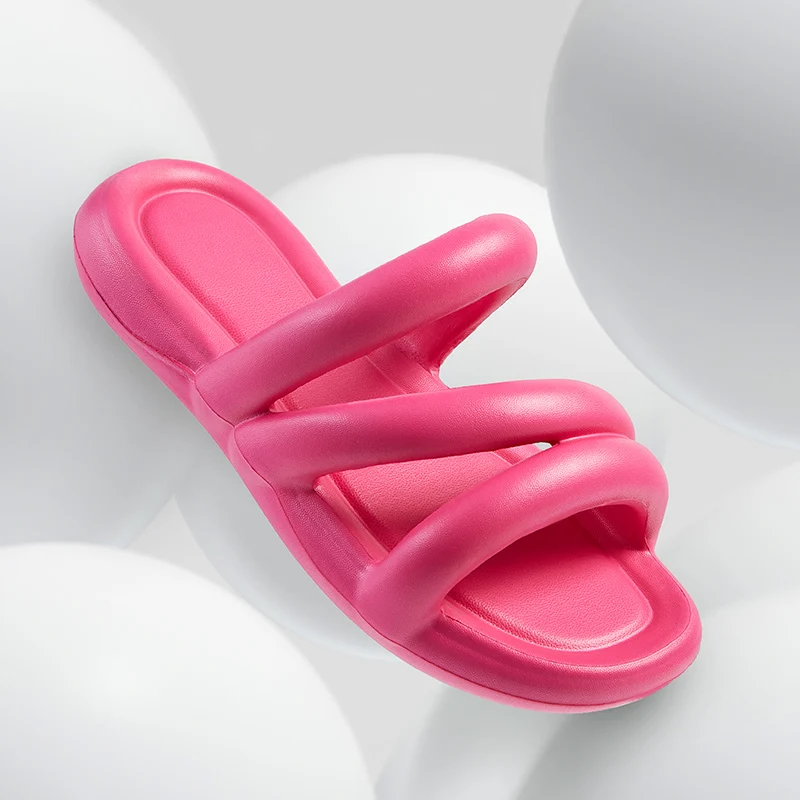 Rimocy Soft eva Cloud Slippers Women Summer Beach Candy Color Flat Sandals Woman Lightweight Non Slip Bathroom Home Slides Shoes