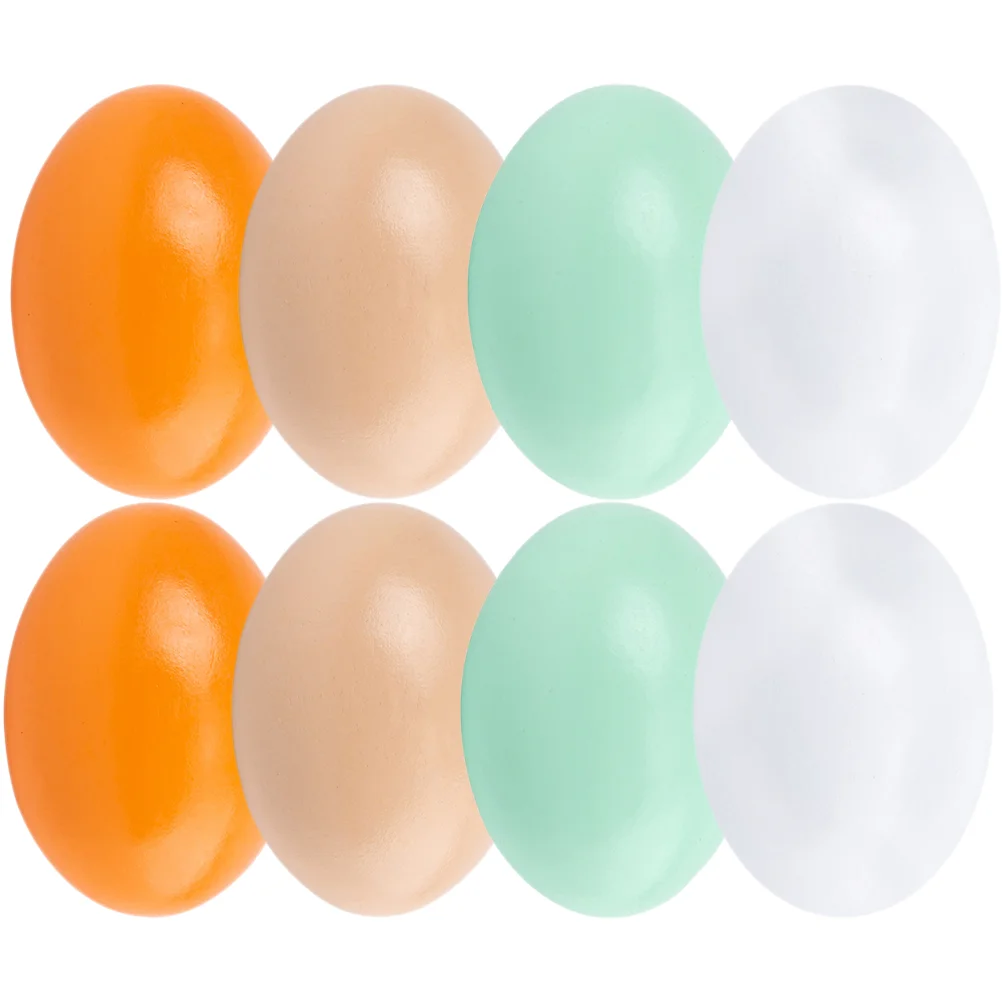 

8 Pcs Easter Party Favors Toodler Toys Party Simulation Egg Ornaments Crafts Toddlers Wooden Simulated Eggs Toy Eggs Fake Eggs