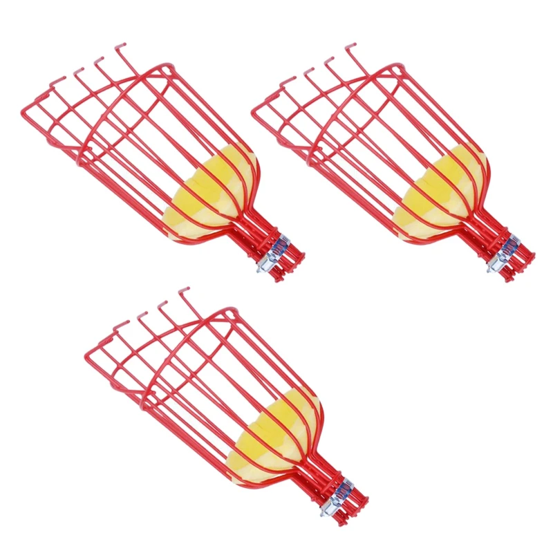 

A50I 6X Outdoor Deep Basket Garden Tools Fruit Picker Head Metal Fruit Picking Tools Fruits Catcher Harvest Picking