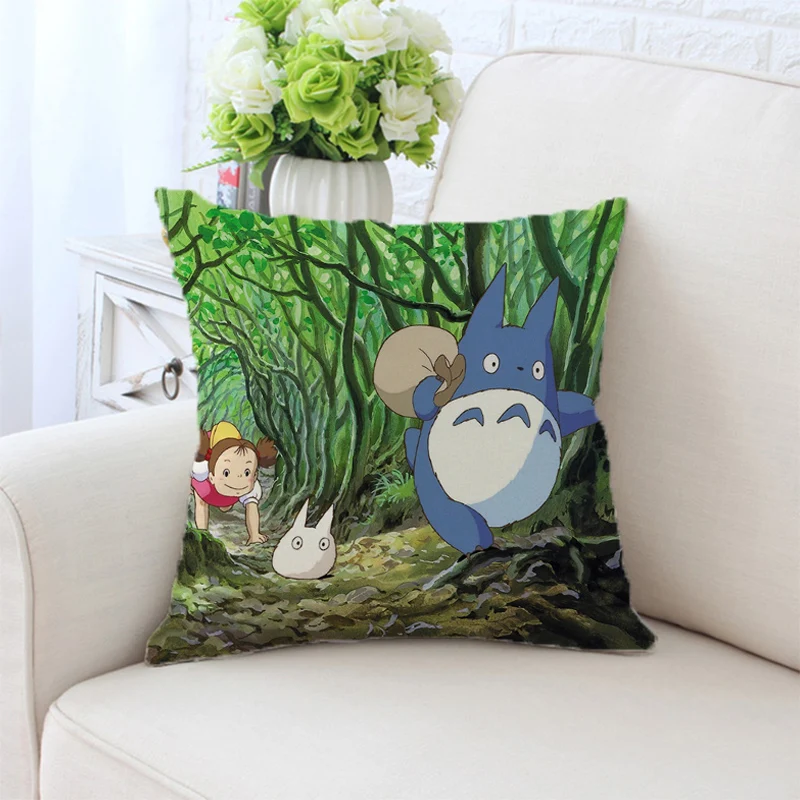 

Totoro Short Plush Pillowcases for Pillows Decor Home Car Sofa Cushion Cover Pillowcase 45x45 Cushions Covers Pillow Decorative