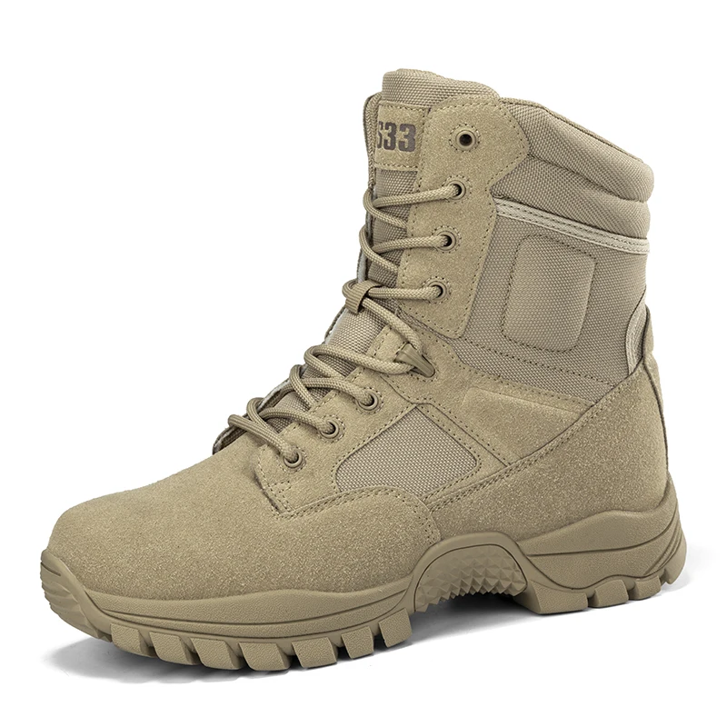 New Men's Military Leather Boots Special Forces Tactical Desert Combat Men's Boots Outdoor Ankle Boots