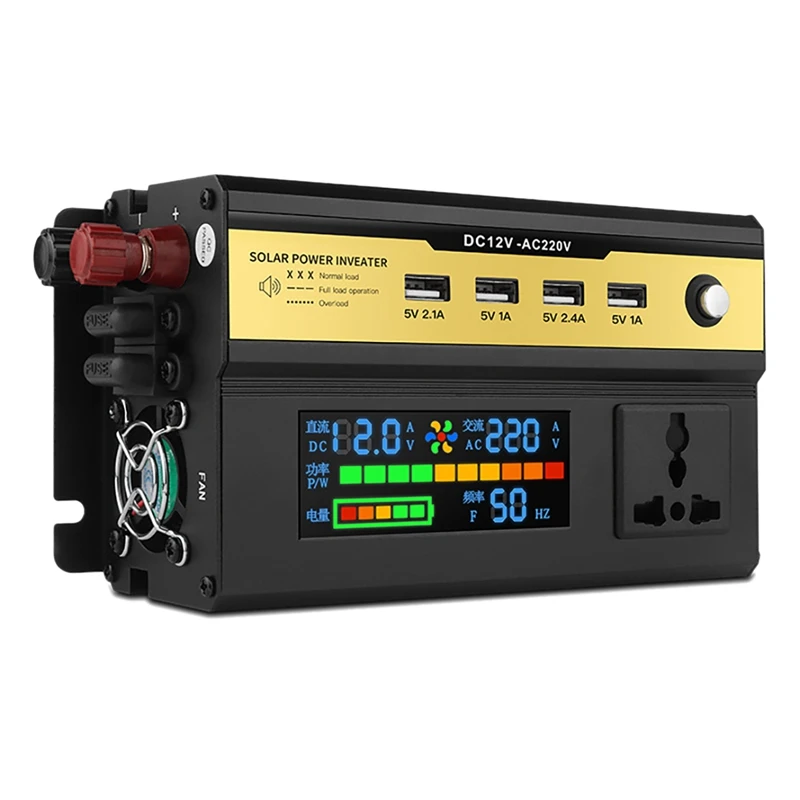 

500W Car Power Inverter Modified Sine Wave LCD Display DC12V To AC220V USB Transformer Charging Converter