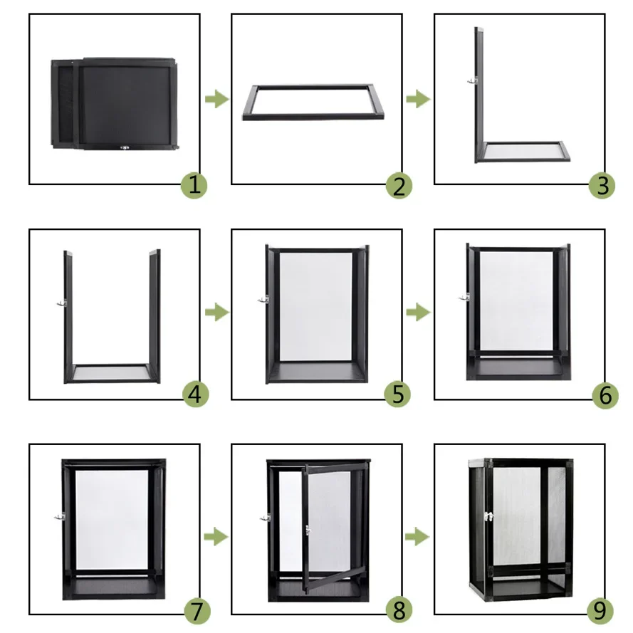Pet cage feeding box chameleon eyelash horn palace guard reptile high crown colorful aluminum alloy cage (art.: 3920d2005eb73) - 3920d2005eb73