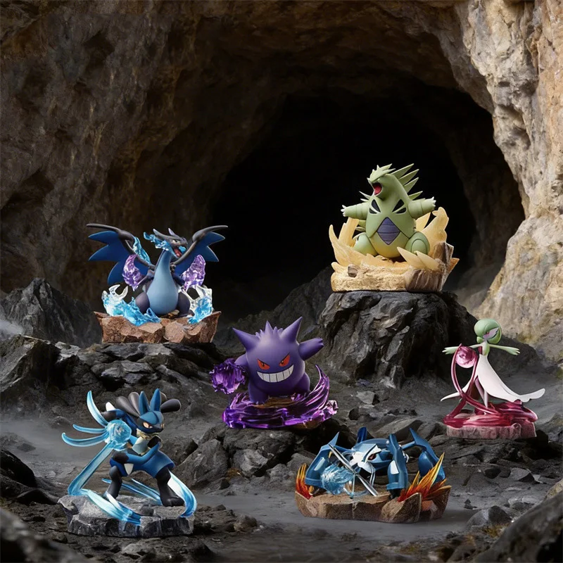Фото Фигурки-модели Pokemon All-out Battle Micro-Scene: Генгар, Гардевоар, Метагросс – украшения и игрушки для рождественского подарка №1