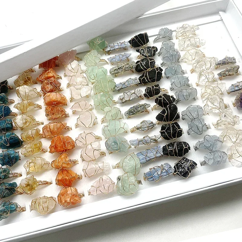 Женские открытые кольца Morebetter в стиле бохо с натуральным камнем богемный аметист