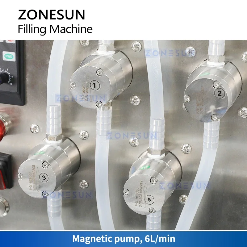 ZONESUN 4 насадки магнитный насос автоматический настольный наполнитель для