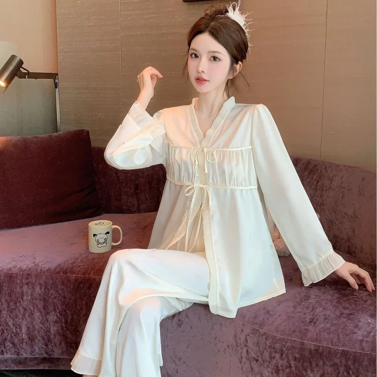 Комплекты из двух предметов пижамы Seding новая одежда для сна в китайском стиле