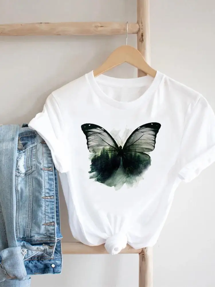 

Футболка женская летняя с принтом и коротким рукавом с графическим принтом