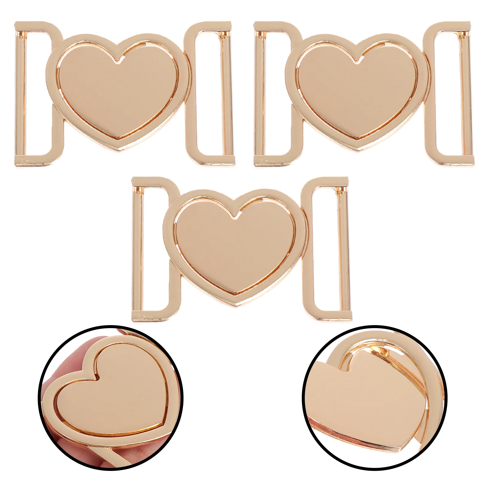 

Buckles Belt Buckle Waist Metal Connector Roller Gold Women Heart Buttons Decorative Diy Coat Zinc Overcoat Adjustable Lock