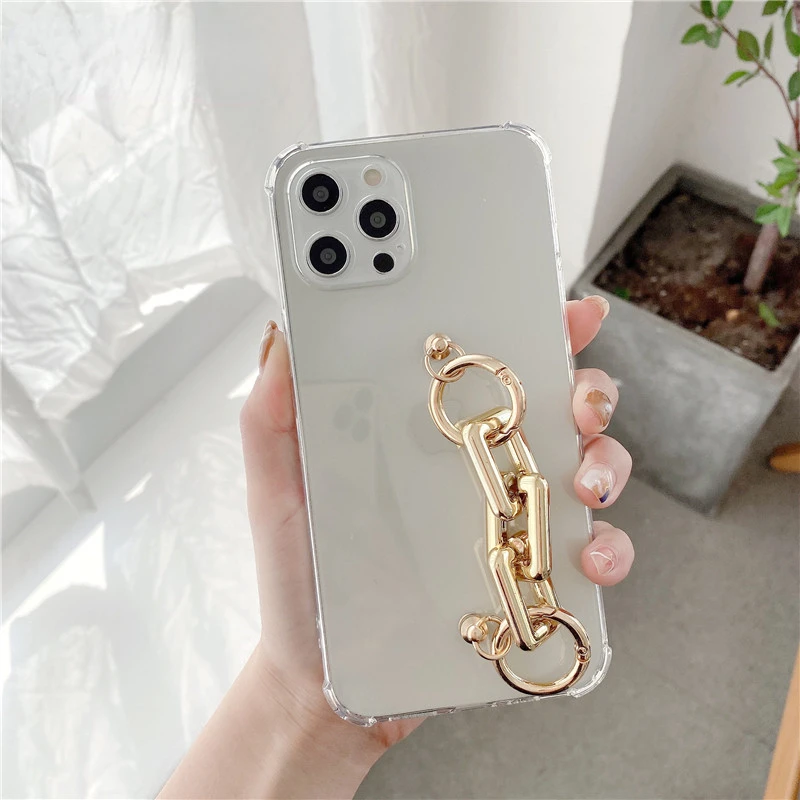 

Metal Acrylic Bracelet Case for Samsung Galaxy A53 A13 A23 A33 A73 A52 A12 A22 A32 A72 A51 A71 M53 Transparent Clear Tpu Cover