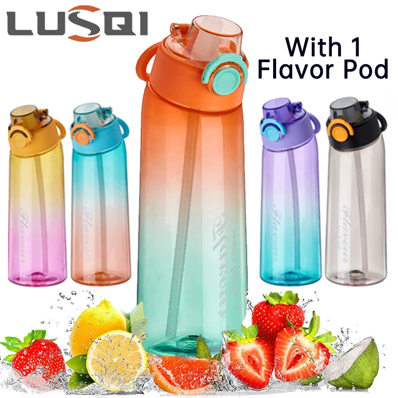 LUSQI 1 шт. 900 мл тритановая Спортивная бутылка для воды с капсулой случайного вкуса