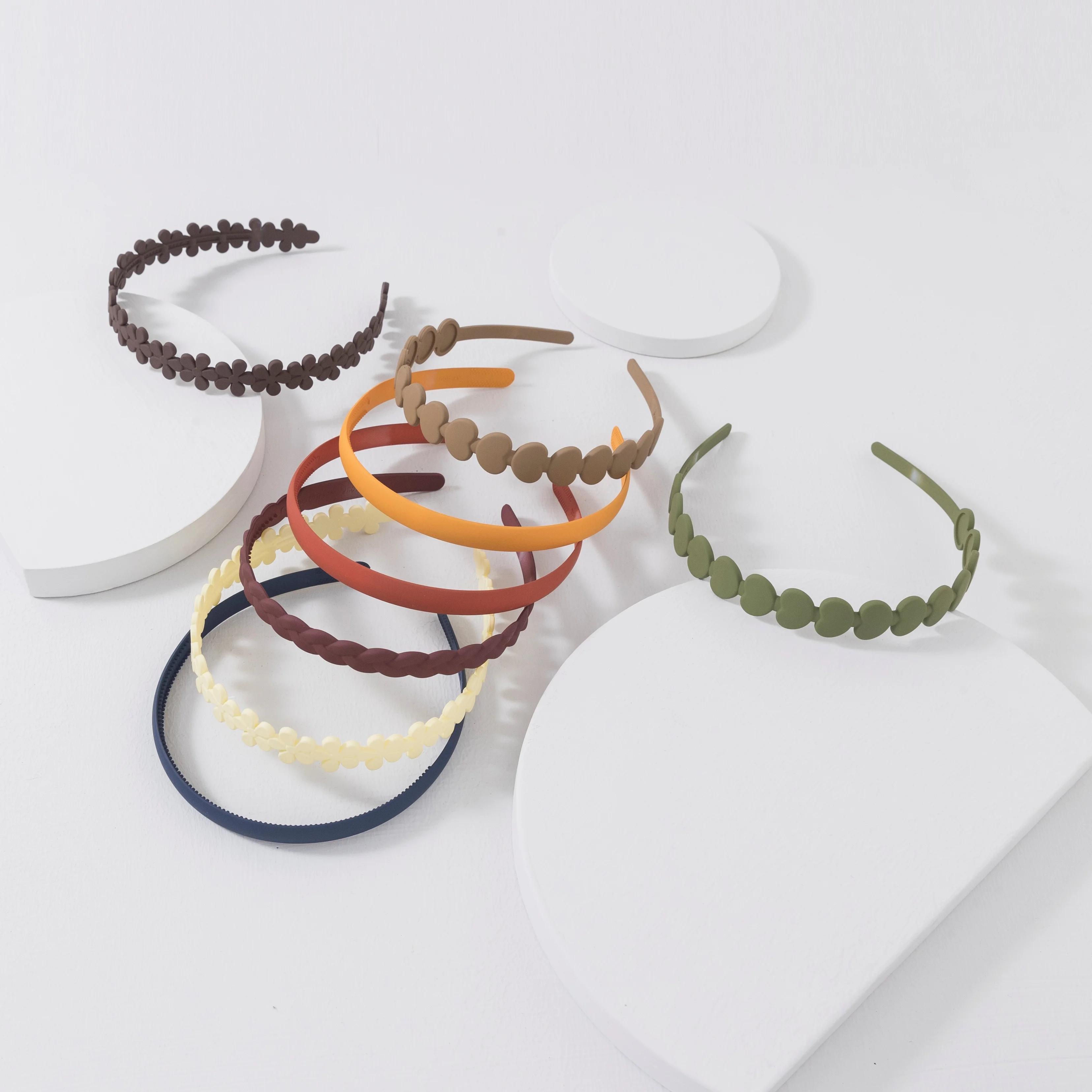 8 шт. женские повязки для волос с широкими краями и зубцами