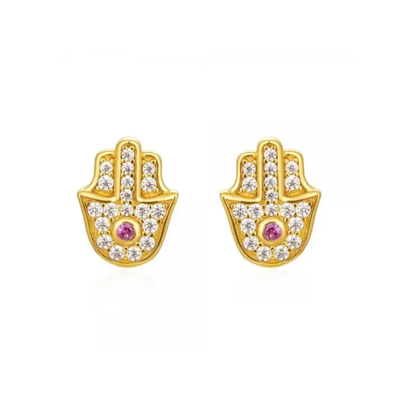 

European and American Fashion Musical Note Earrings Women's 925 Silver Stud Earrings Music Symbol Full Diamond Earrings