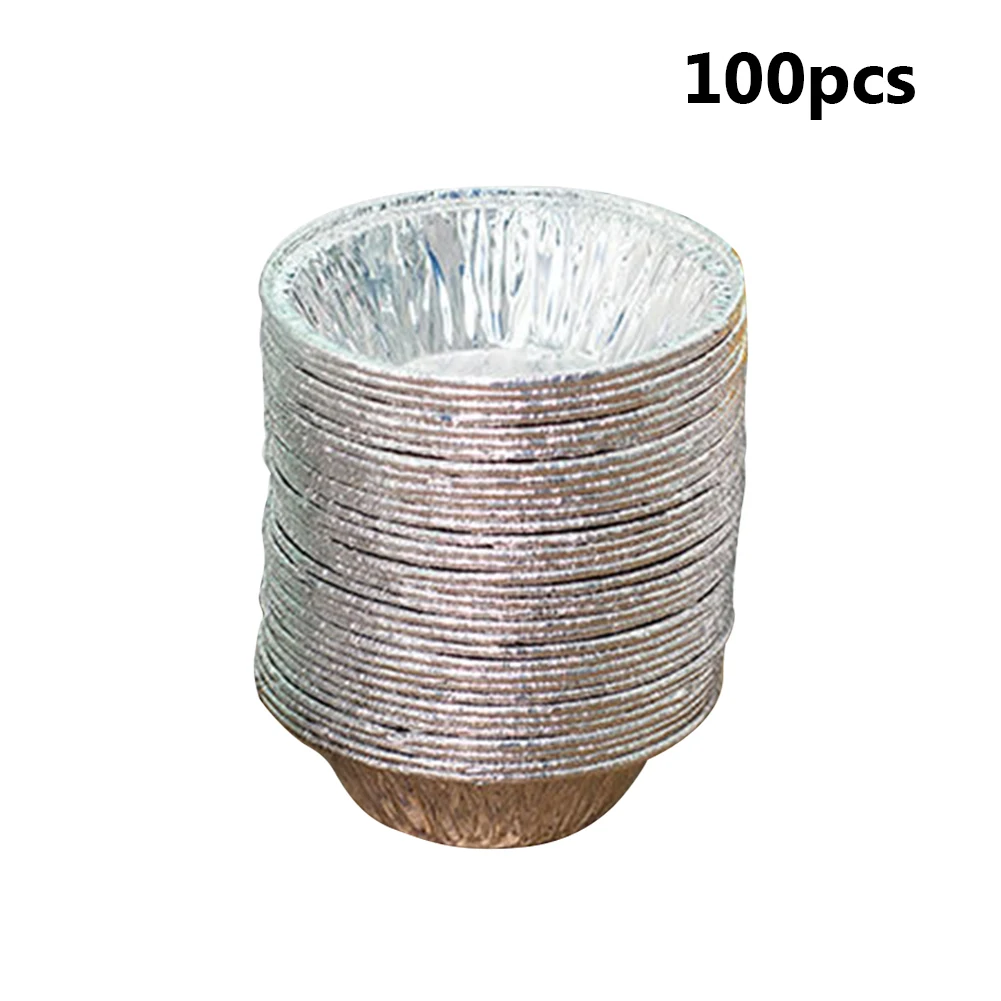 

Формы для яиц из алюминиевой фольги, 100 шт./лот, мини-кастрюля, тарелка для выпечки, одноразовые чашки для выпечки, круглая основа для Tart, набо...