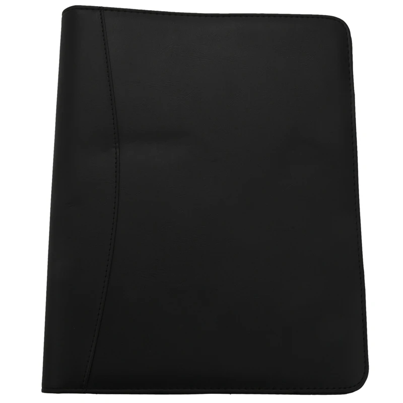 

A4 Leather 3 Ring Portfolio Binder Multipurpose Padfolio With Notebook Pad For Interview & Business