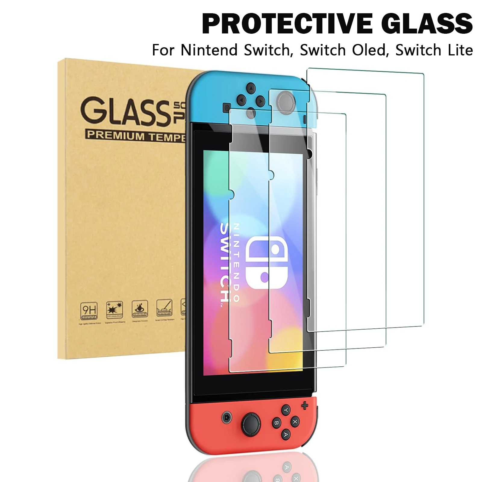 Защитное стекло для Nintendo Switch 1/2/3 шт