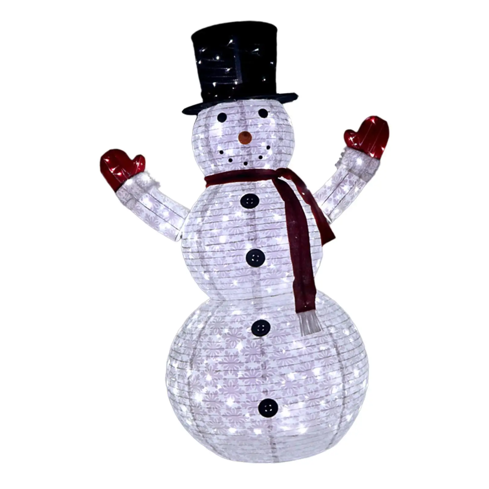 

Lighted up Christmas Decoration Metal Frame Party Snowman with LED Light