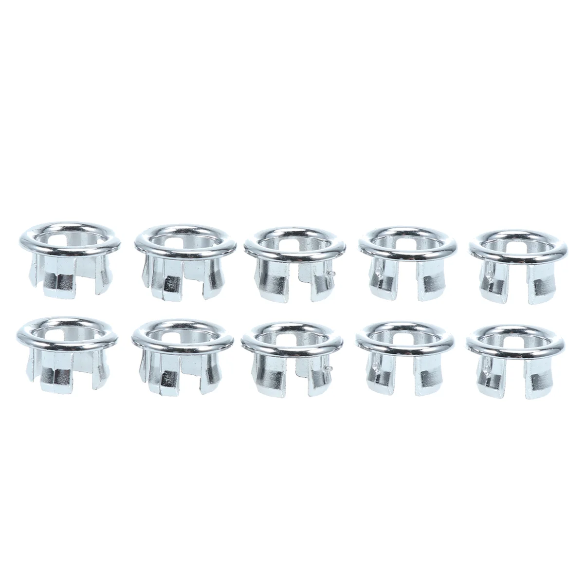 

10pcs Bathroom Kitchen Sink Basin Trim Overflow Cover Round Bath Sink Hole Overflow Ring Replacement Parts ( Hollow Ring )