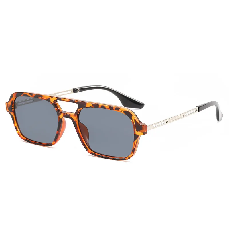 

Retro Double Bridges Women Sunglasses Fashion Pink Gradient Eyewear Trending Hollow Leopard Blue Sun Glasses Men Shades