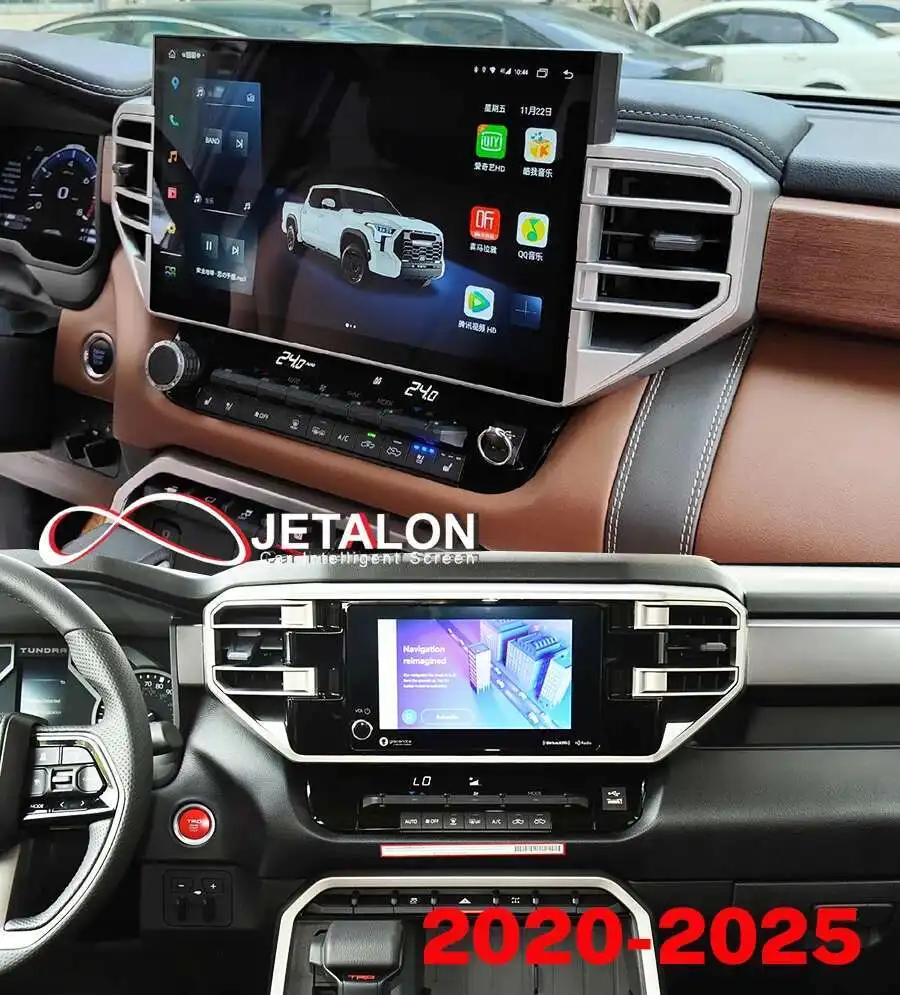 

Для Toyota Tundra Sequoia 2020 2025 14,6-дюймовый Android 13, автомобильный радиоприемник, мультимедийный плеер, GPS-навигация, ковер, беспроводной автомобильный Android