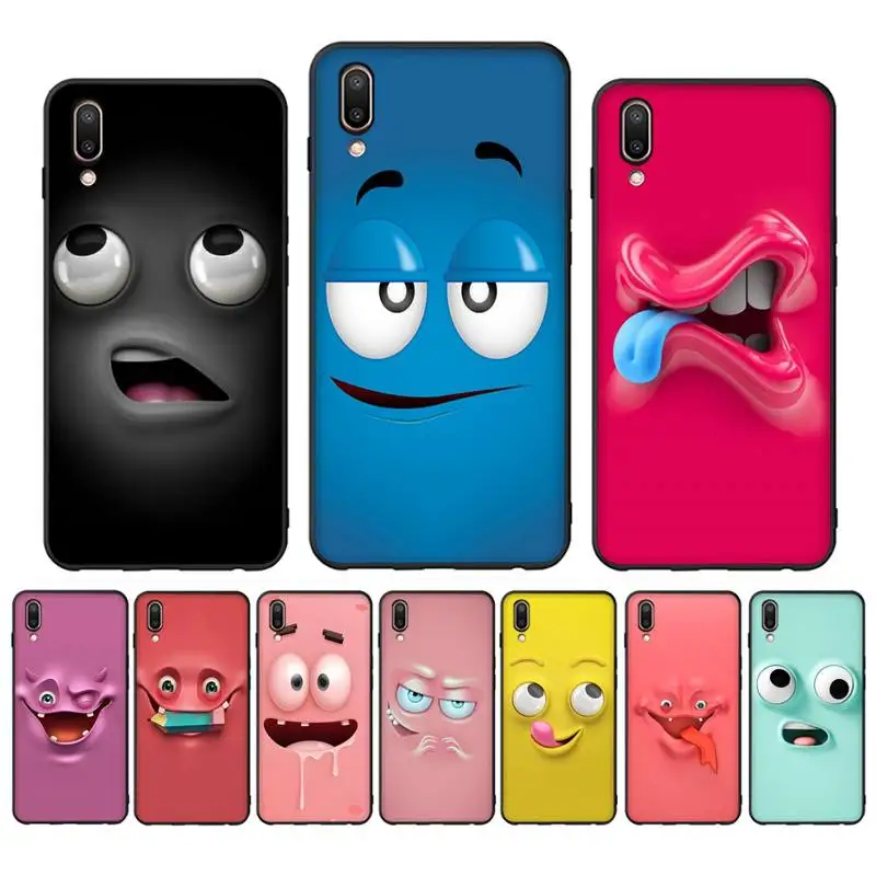 

Funny Face Phone Case Case For Oppo Reno Realme C3 6Pro Cover For vivo Y91C Y17 Y19