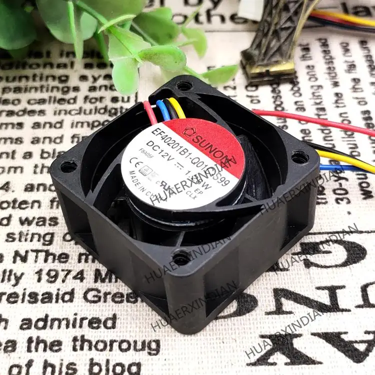 Новый/EF40201B1-Q01C-S99 4020 DC12V 1 28 W 4 комплект охлаждающих вентиляторов