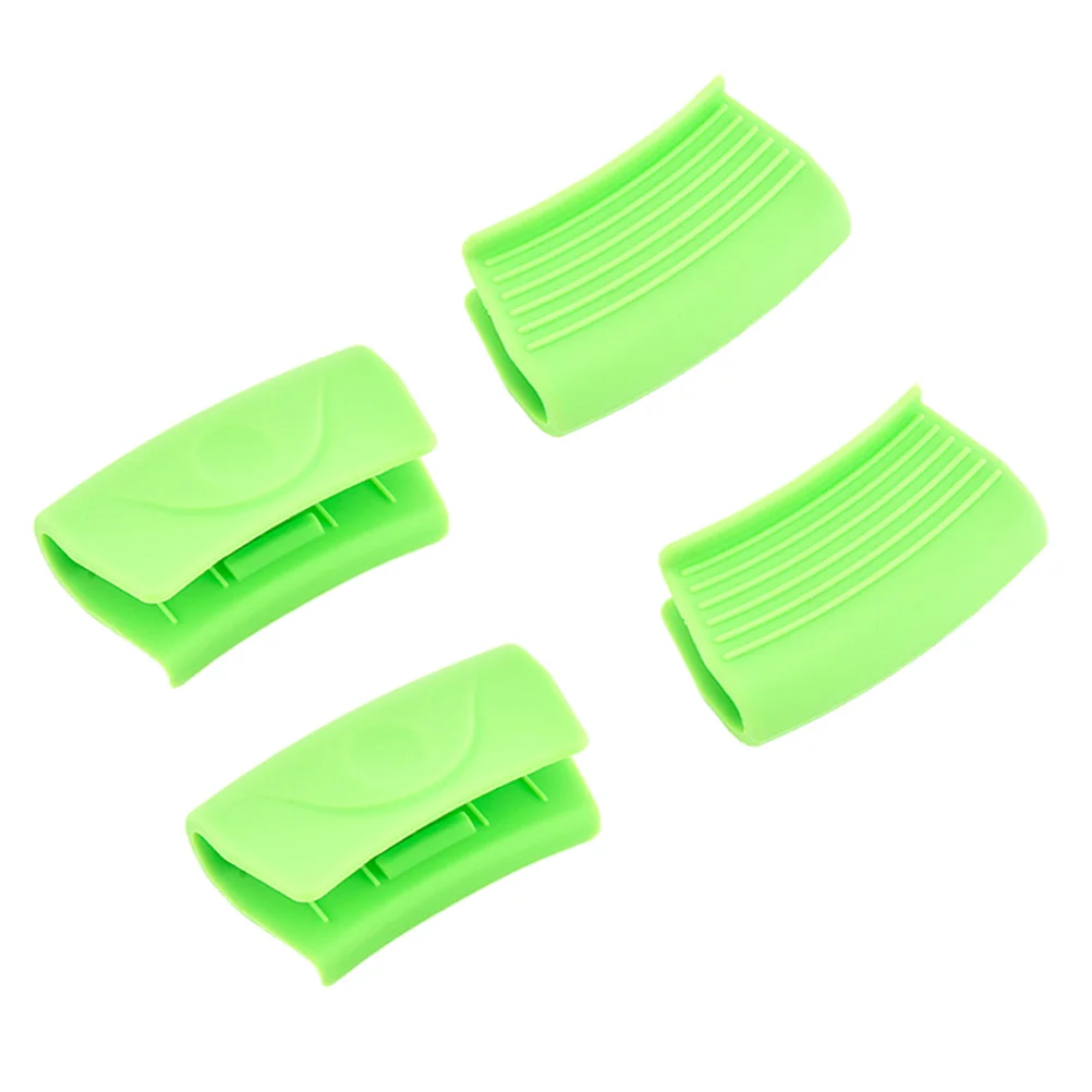 

Pot Handle Silicone Pinch Mitts Holder Cover Grips Holders Hot Rubber Oven Sleeve Grip Gloves Protector Cooking Cast Iron Mini