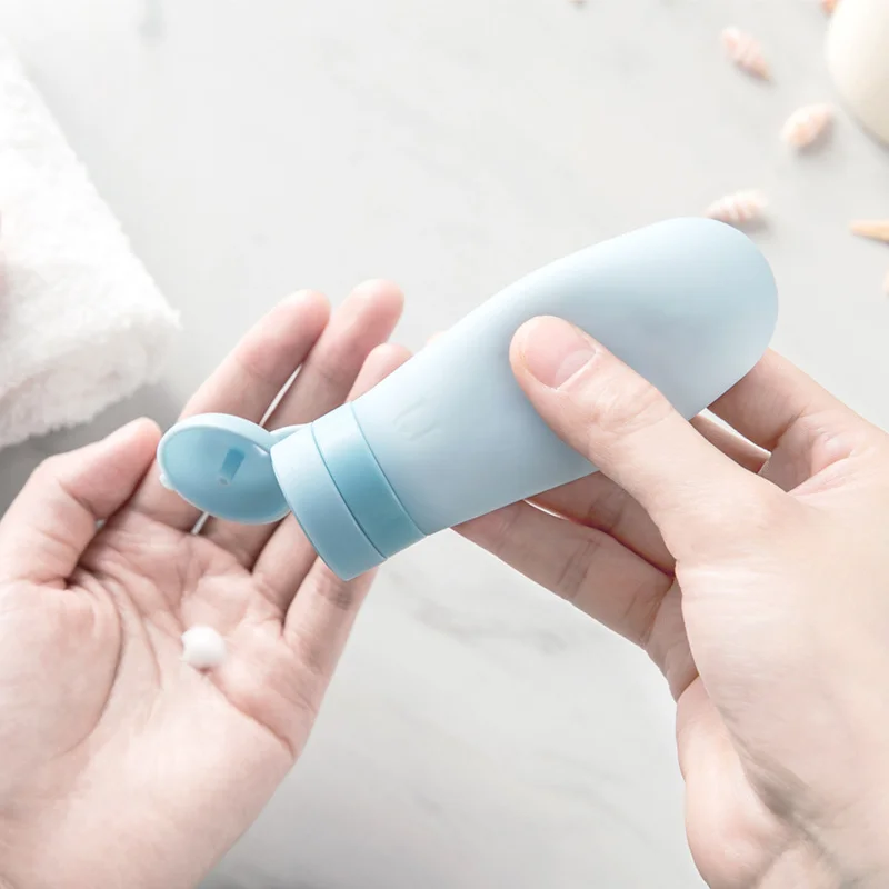 

60ml Soft PE Cosmetic Tube Bottle Facial Cleanser Portable Traveling Sub-bottling Hotel Disposable Gel Squeeze Refillable Bottle