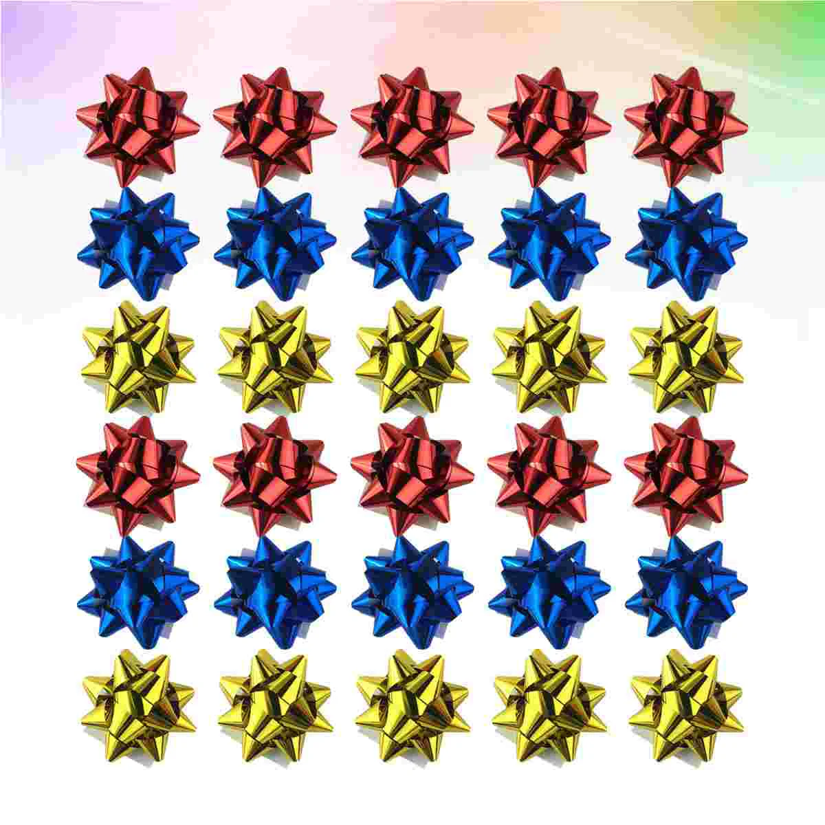 

Gift Bows Diy Package Ribbon Flower Decoration Metallic Flowers Decor Adhesive Self Star Birthday Wrapping Party Supplies
