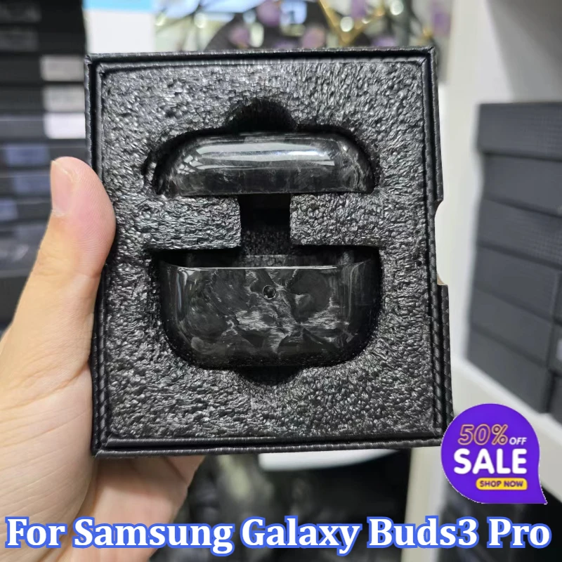 Фото Защитный чехол для наушников Samsung Galaxy Buds3 Pro, чехол из углеродного волокна, ультратонкий чехол для беспроводной зарядки, Bluetooth-наушников №1