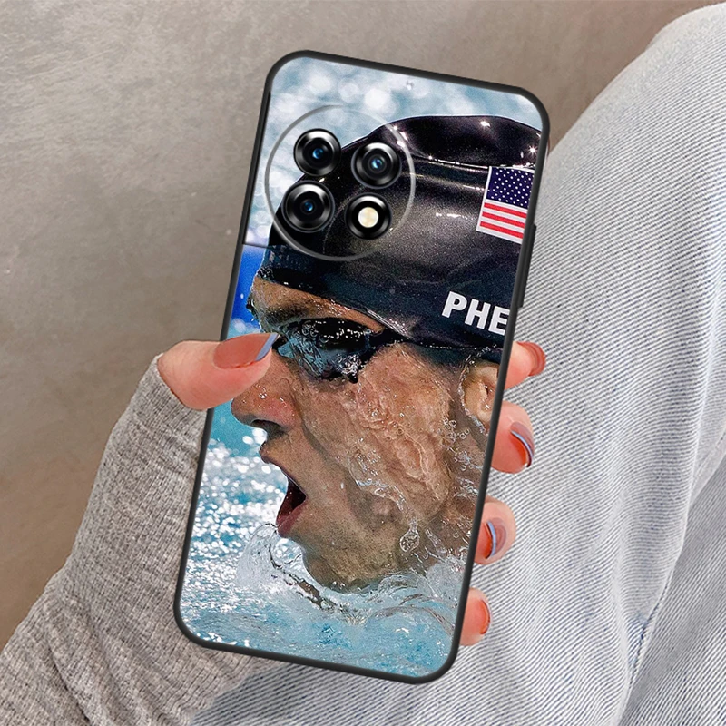 Фото Чехол для плавания Michael Phelps для OnePlus Nord 4 3 CE 2 Lite N20 N10 N30 OnePlus 8T 10T 13 13R 12 12R 11 10 Pro №2