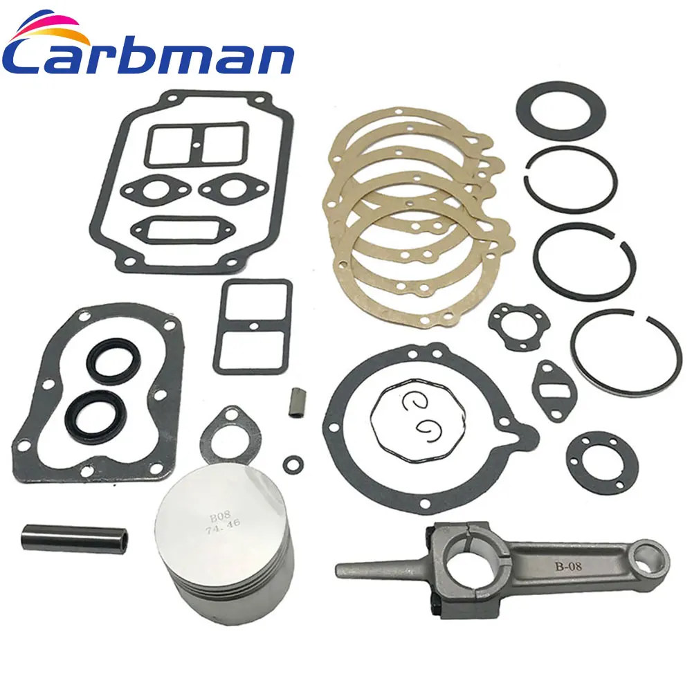 

Carbman Engine Rebuild Kit W/gasket Piston Rings Seals For 8hp Kohler K181 & M8 Standard Size
