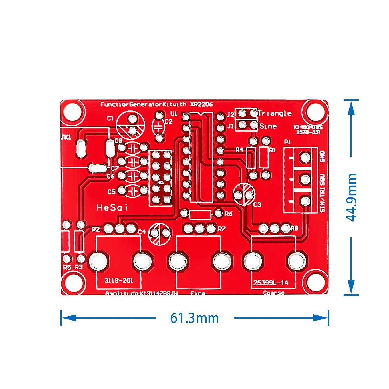 Фото 1 Гц-1 МГц XR2206 Функция Генератор сигналов DIY Kit Синус/Треугольник/Квадратный выходной генератор сигналов Регулируемая амплитуда частоты №4