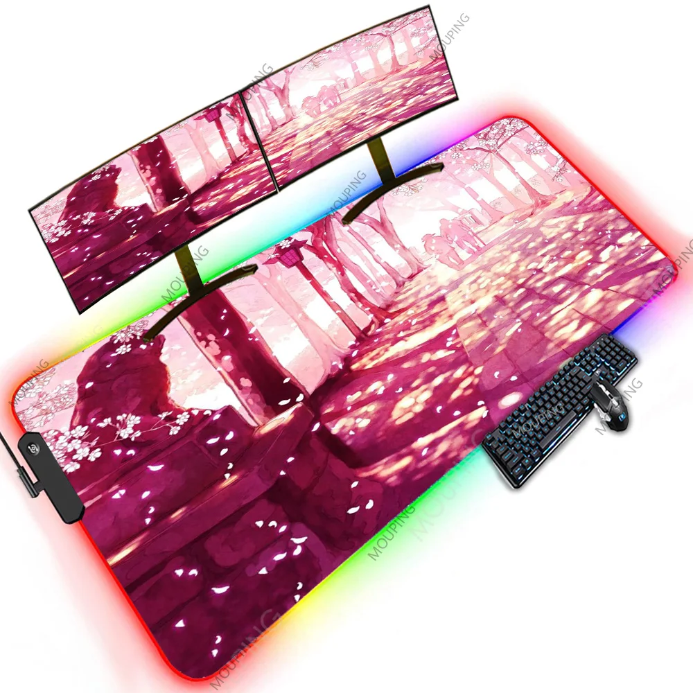 Сакура геймером украшение гаджет мышь настольный коврик розовые коврики очень