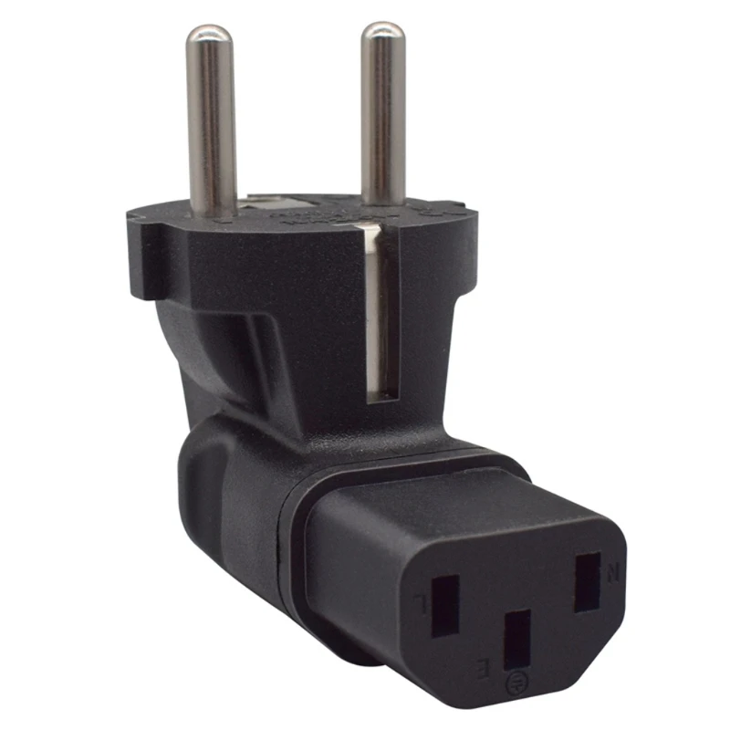 Переходник штепсельной вилки EU4 8 мм на C13 прямоугольные разъемы папа-мама ПВХ