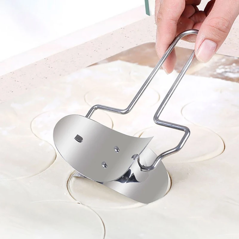 

Dumpling Dough Circle Roller Machine Cutters Stainless Steel Home Baking Maker Kitchen Pastry Rolling Tools