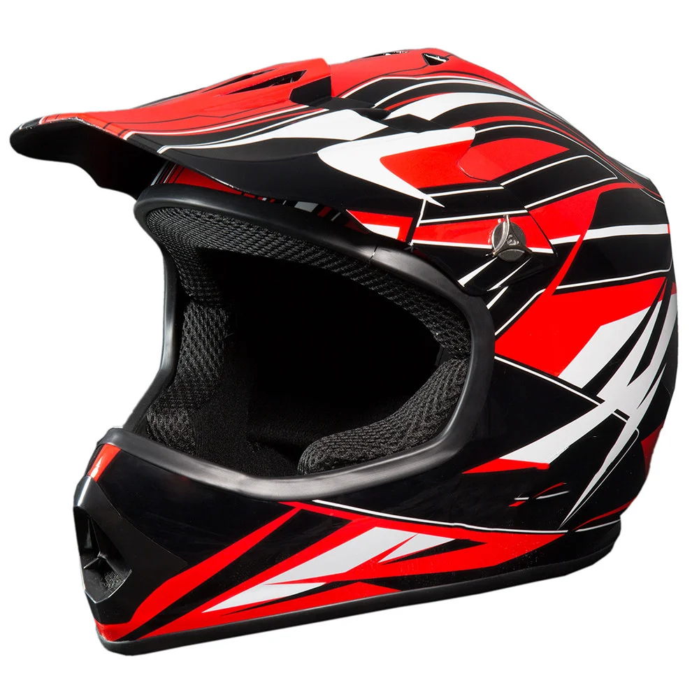 

New Sport Helmet GX3 Motocross Youth Helmet DOT Approved - Red - YM