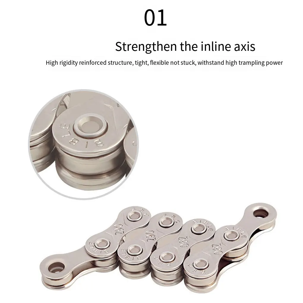 

Mountain Bike Chain Replacement Bicycles Removable Electroplated Chains Repair Maintenance Accessories Spare Parts