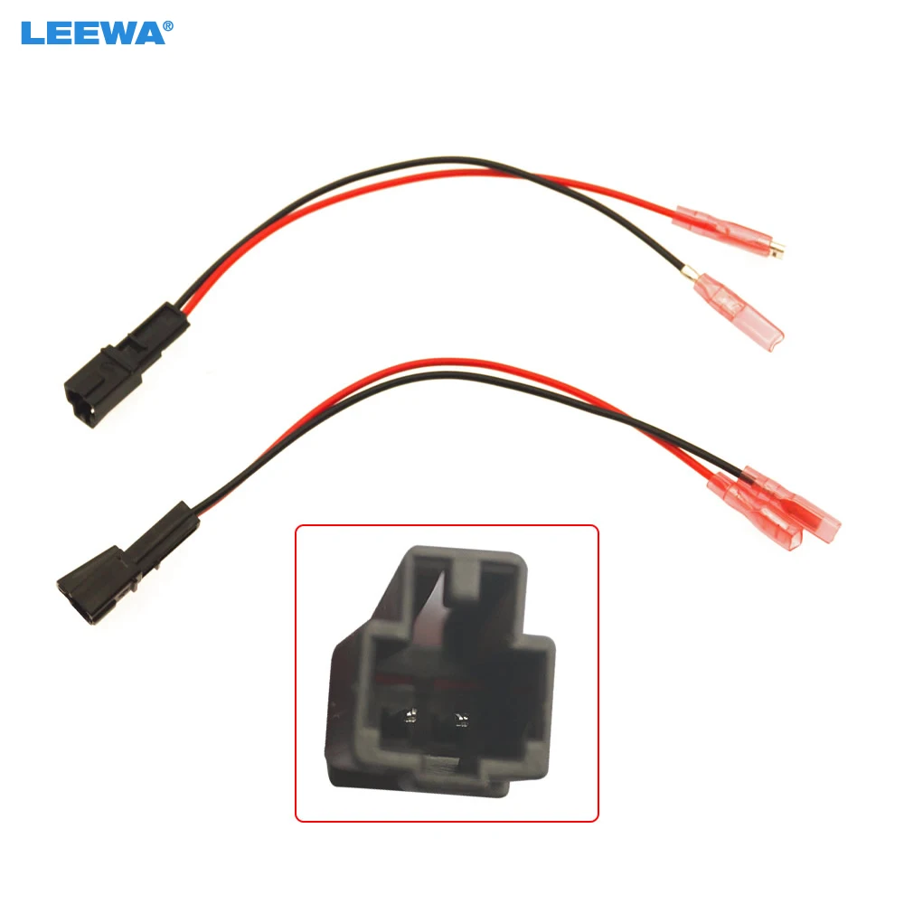 

LEEWA 2 шт. автомобильный 2-контактный стереодинамик жгут проводов адаптеры для Audi Auto динамик замена соединения проводка вилки кабели # CA1290