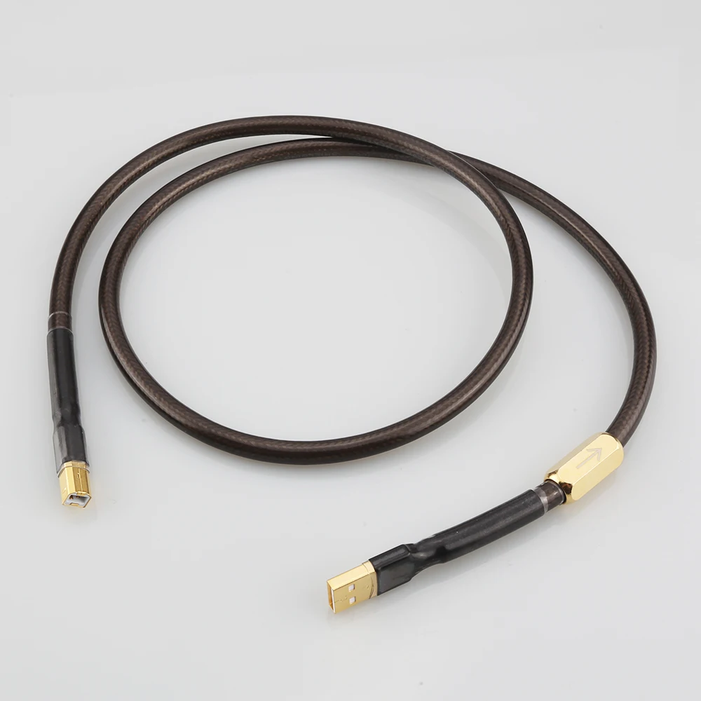 Фото Посеребренный 7N OFC USB-кабель A56, цифровой USB-кабель, Hi-Fi USB-кабель, высококачественный кабель типа A для типа B Hi-Fi, кабель для передачи данных для... №2